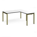 Adapt Desk With 800mm Return - White/Black