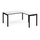 Adapt Desk With 800mm Return - White/Black