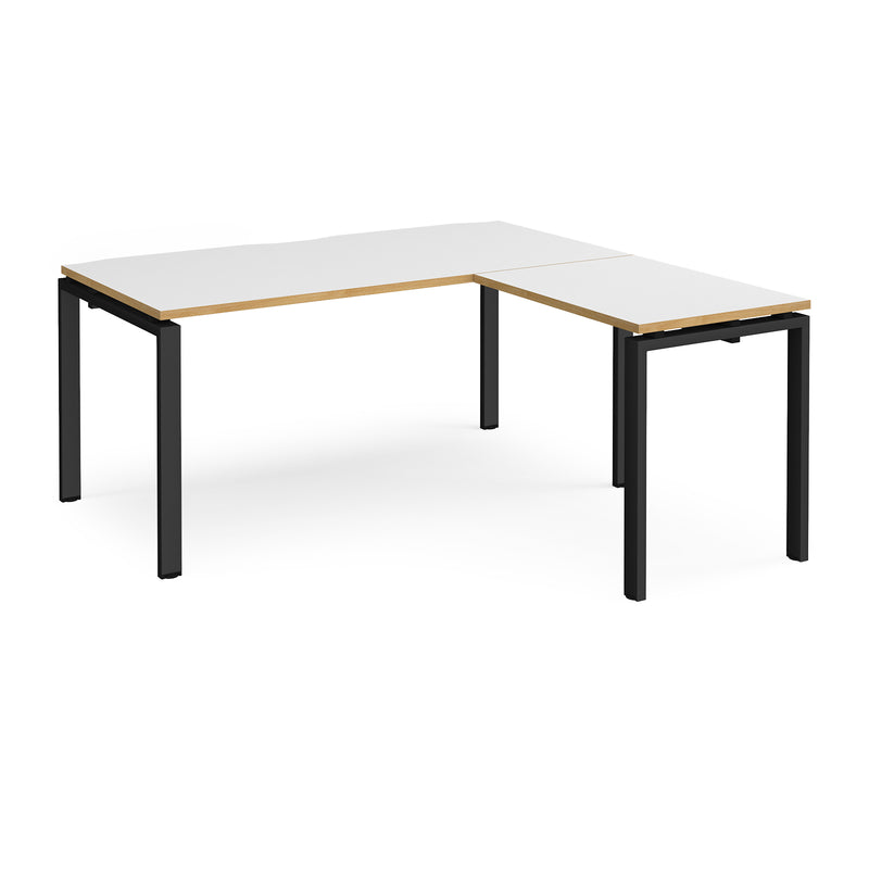 Adapt Desk With 800mm Return - White/Oak - NWOF