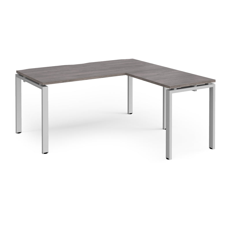 Adapt Desk With 800mm Return - Grey Oak - NWOF