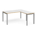 Adapt Desk With 800mm Return - White/Oak - NWOF