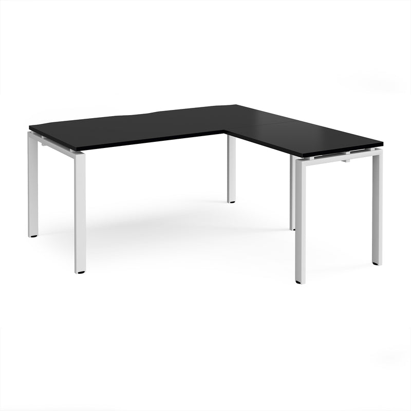 Adapt Desk With 800mm Return - Black