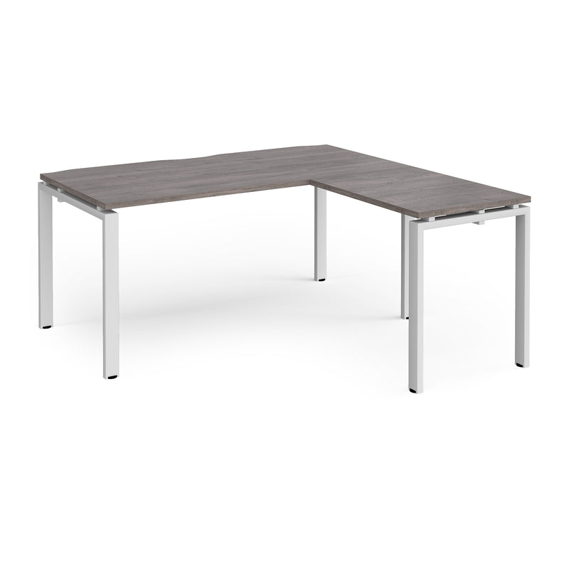 Adapt Desk With 800mm Return - Grey Oak - NWOF