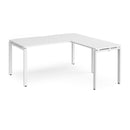 Adapt Desk With 800mm Return - White - NWOF