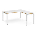 Adapt Desk With 800mm Return - White/Oak - NWOF
