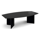 Arrow Head Leg Radial Boardroom Table 2400mm - Black