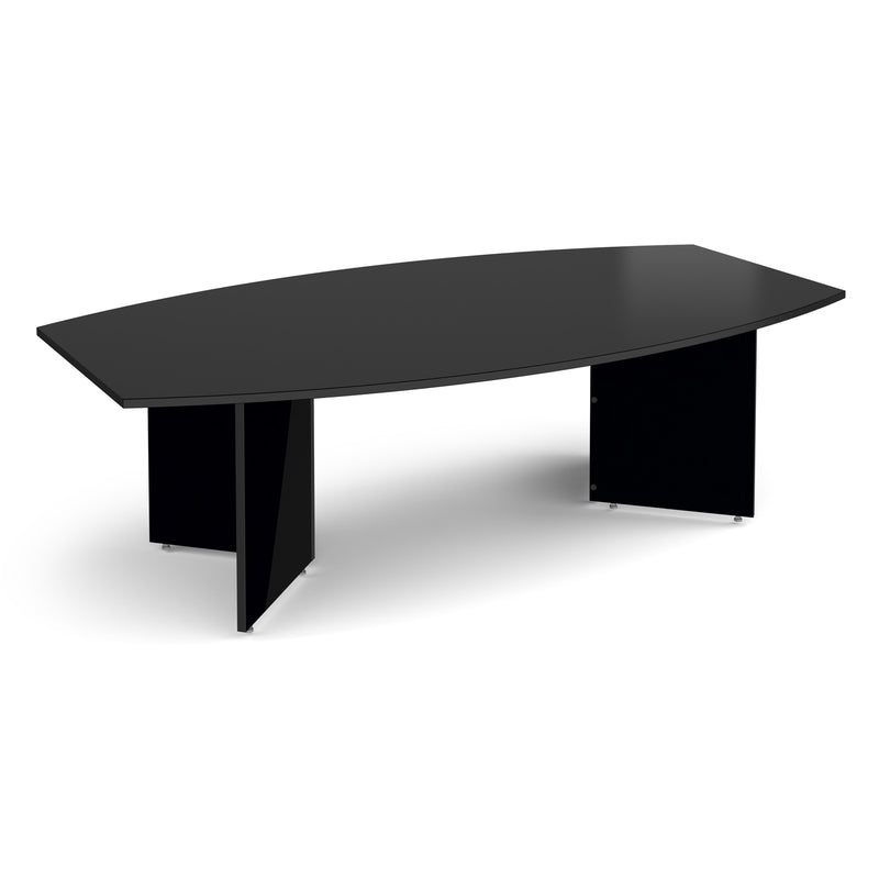 Arrow Head Leg Radial Boardroom Table 2400mm - Black