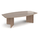 Arrow Head Leg Radial Boardroom Table 2400mm - Barcelona Walnut