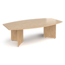 Arrow Head Leg Radial Boardroom Table 2400mm - Kendal Oak