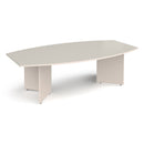 Arrow Head Leg Radial Boardroom Table 2400mm - Light Grey