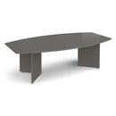 Arrow Head Leg Radial Boardroom Table 2400mm - Onyx Grey
