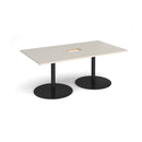 Eternal Rectangular Boardroom Table With Central Cut-Out - Light Grey - NWOF