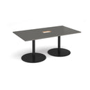 Eternal Rectangular Boardroom Table With Central Cut-Out - Onyx Grey - NWOF