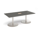 Eternal Rectangular Boardroom Table With Central Cut-Out - Onyx Grey - NWOF