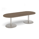 Eternal Radial End Boardroom Table 2400mm x 1000mm - Barcelona Walnut - NWOF