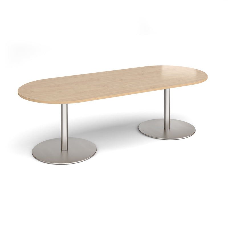 Eternal Radial End Boardroom Table 2400mm x 1000mm - Kendal Oak - NWOF