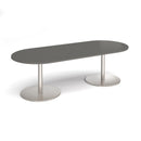 Eternal Radial End Boardroom Table 2400mm x 1000mm - Onyx Grey - NWOF