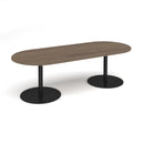 Eternal Radial End Boardroom Table 2400mm x 1000mm - Barcelona Walnut - NWOF