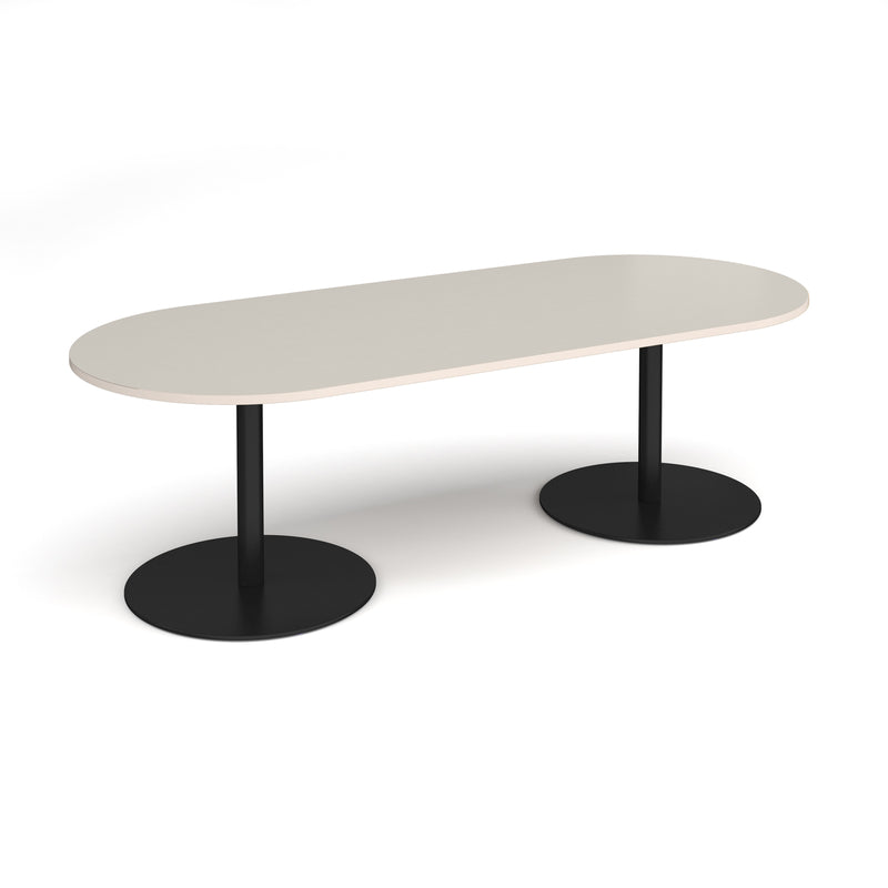 Eternal Radial End Boardroom Table 2400mm x 1000mm - Light Grey - NWOF
