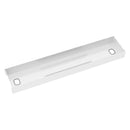 Dams Elev8 lower cable channel with cover for back-to-back desks, white plastic cable management solution on a desk.