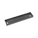 Dams Elev8 lower cable channel with cover for back-to-back desks, black plastic cable management solution, mounted under desk.