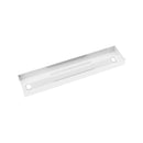 Dams Elev8 Lower Cable Channel with Cover for back-to-back desks, white plastic cable management solution on workspace.
