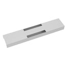 Dams Elev8 Lower Cable Channel with cover for back-to-back desks, cable management solution with lid, black plastic construction