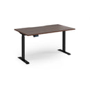 Dams Elev8 Contract Sit-Stand Desk in 1400mm with adjustable height and sleek black finish.