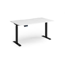 Dams Elev8 Contract Sit-Stand Desk 1400mm with white tabletop and adjustable height for ergonomic workspace.