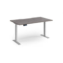 Dams Elev8 Contract Sit-Stand Desk 1400mm with adjustable height and sleek black finish, designed for ergonomic office use.