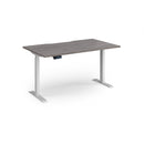 Dams Elev8 Contract Sit-Stand Desk in white, 1400mm wide, with adjustable height and modern design for ergonomic workspace.