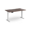 Dams Elev8 Contract Sit-Stand Desk in white with 1400mm width, adjustable height, and sleek modern design.