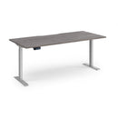 Dams Elev8 Contract Sit-Stand Desk 1800mm with black frame and spacious work surface in a modern office setting