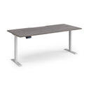 Dams Elev8 Contract Sit-Stand Desk in white, 1800mm wide, with adjustable height and clean modern design.