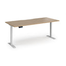 Dams Elev8 Contract Sit-Stand Desk in white, 1800mm, with adjustable height and modern design for ergonomic office workspace