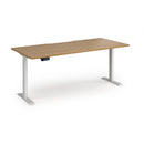 Dams Elev8 Contract Sit-Stand Desk 1800mm in white with adjustable height and sturdy frame, ideal for office use