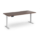 Dams Elev8 Contract Sit-Stand Desk 1800mm width with white finish, showing adjustable height and modern office workspace design.