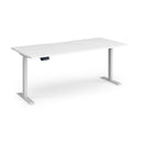 Dams Elev8 Contract Sit-Stand Desk in white with 1800mm length, showing adjustable height and modern office design features.