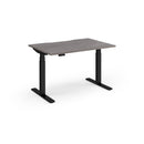 Dams Elev8 Luxe Straight Sit-Stand Desk 1200mm in black with adjustable height and modern design