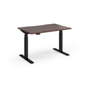 Dams Elev8 Luxe Straight Sit-Stand Desk 1200mm with adjustable height and modern design, shown in natural wood finish.