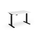Dams Elev8 Luxe straight sit-stand desk in white, 1200mm width, with adjustable height and sleek modern design