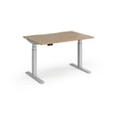 Dams Elev8 Luxe straight sit-stand desk 1200mm with sleek black finish and adjustable height for ergonomic workspace setup.