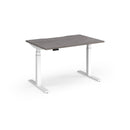 Dams Elev8 Luxe straight sit-stand desk in white with 1200mm width, showcasing adjustable height and modern office design.