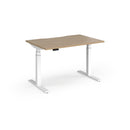 Dams Elev8 Luxe straight sit-stand desk in white with 1200mm surface, modern office furniture with adjustable height.