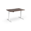 Dams Elev8 Luxe straight sit-stand desk in white, 1200mm wide, with adjustable height and sleek modern design.