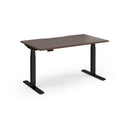 Dams Elev8 Luxe Straight Sit-Stand Desk in black, 1400mm wide with adjustable height and modern design.