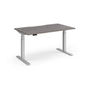 Dams Elev8 Luxe straight sit-stand desk in black, 1400mm width, with adjustable height and sleek modern design.