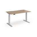 Dams Elev8 Luxe straight sit-stand desk in 1400mm size with polished surface and adjustable height for ergonomic workspace.