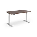 Dams Elev8 Luxe Straight Sit-Stand Desk in white, 1400mm width, with adjustable height and modern design.