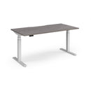 Dams Elev8 Luxe straight sit-stand desk in white, 1600mm with adjustable height and sleek modern design.